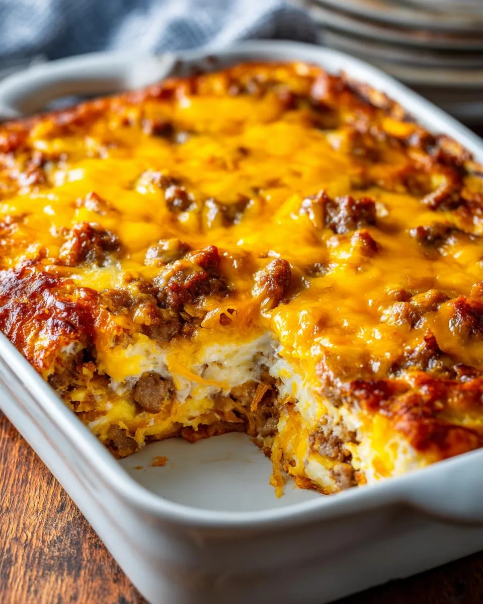 sausage hashbrown casserole - detail 3