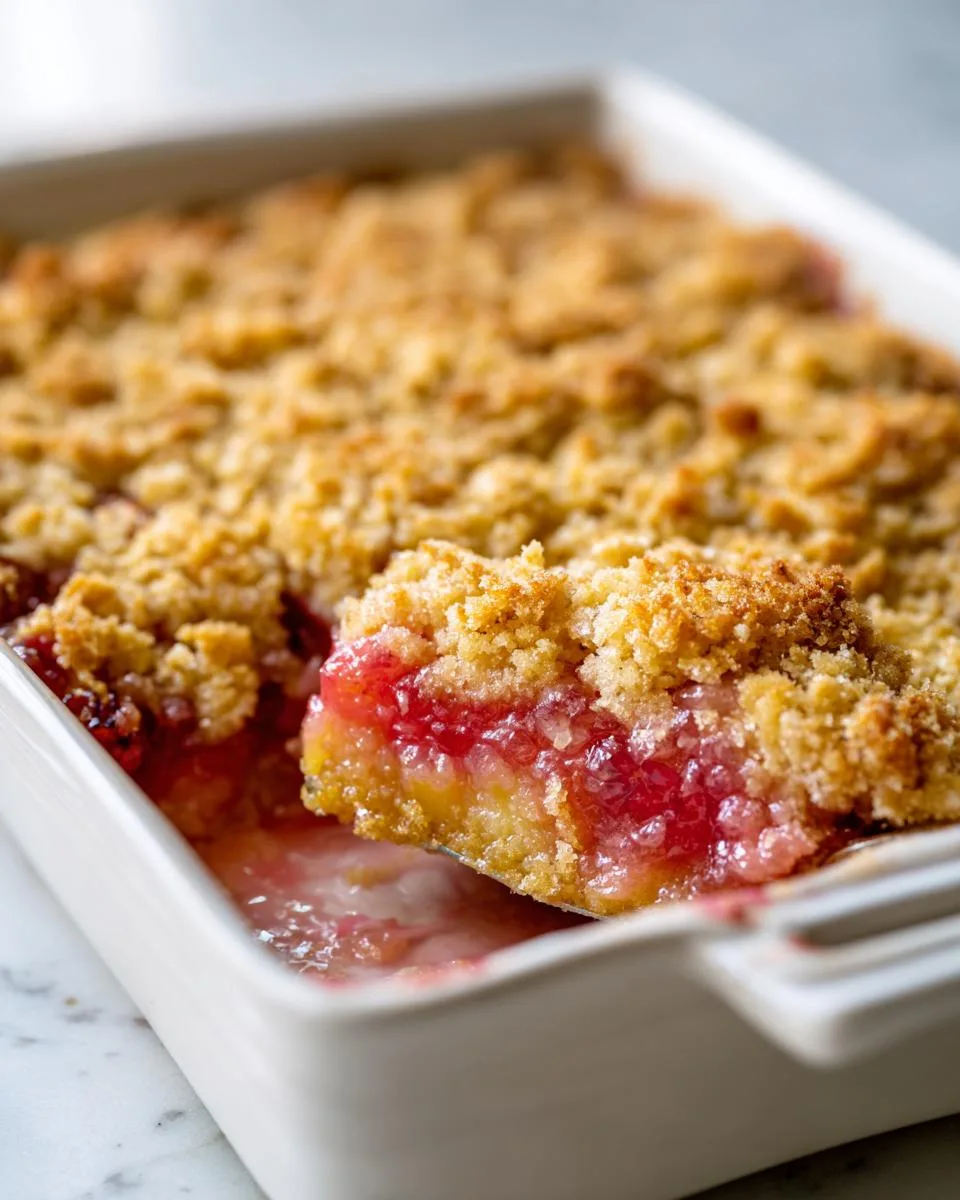 5 Ingredient Rhubarb Dump Cake - detail 3
