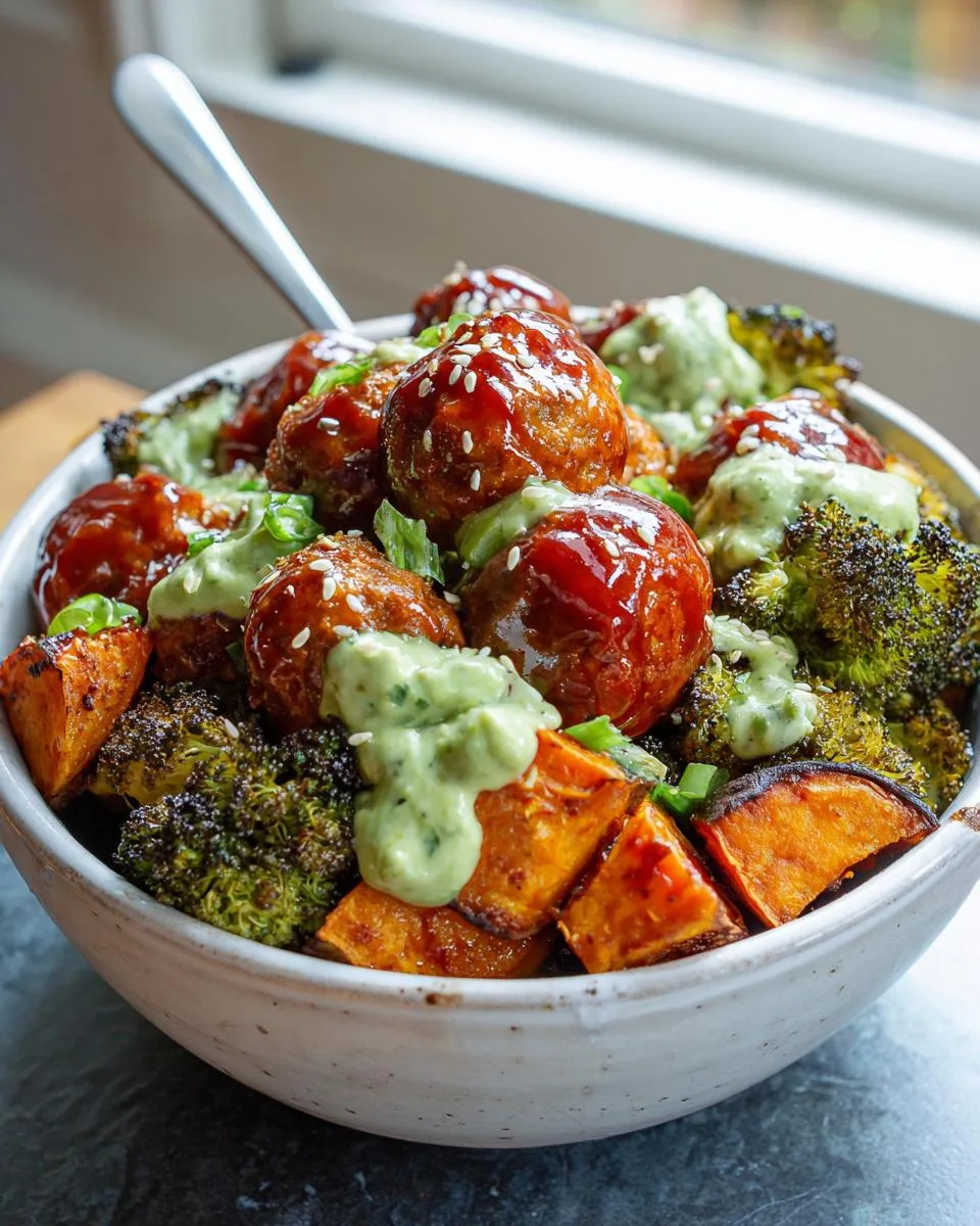BBQ Meatball Bowls - detail 3