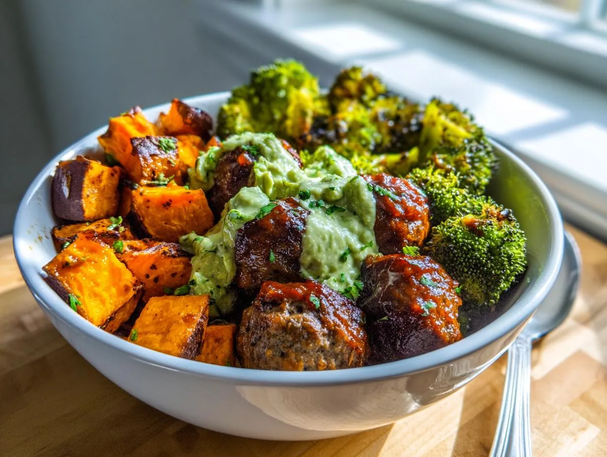 Juicy BBQ Meatball Bowls with 16 Perfect Meatballs