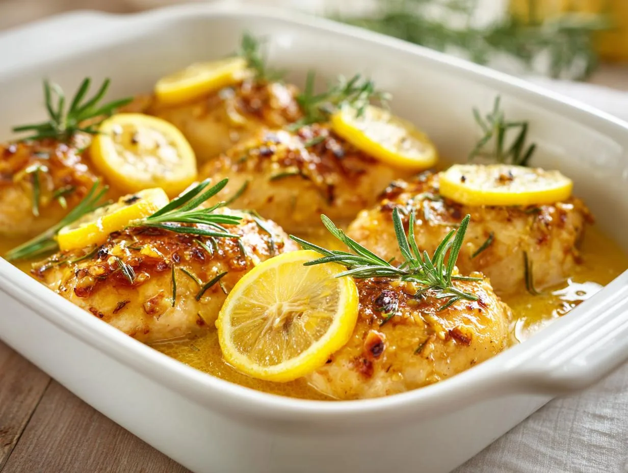 Baked Lemon Garlic Chicken That Melts in Your Mouth