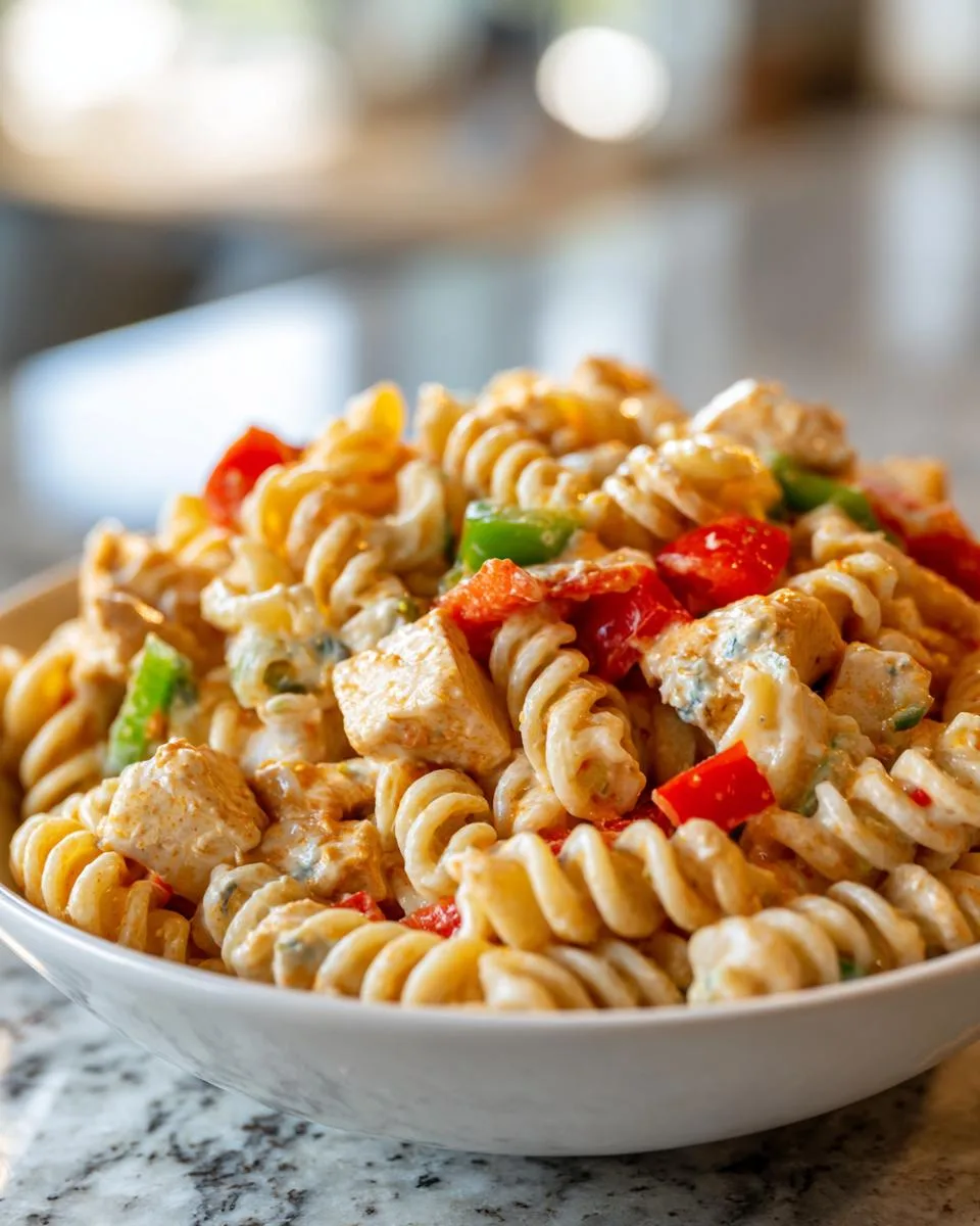 Buffalo Chicken Ranch Pasta Salad - detail 3