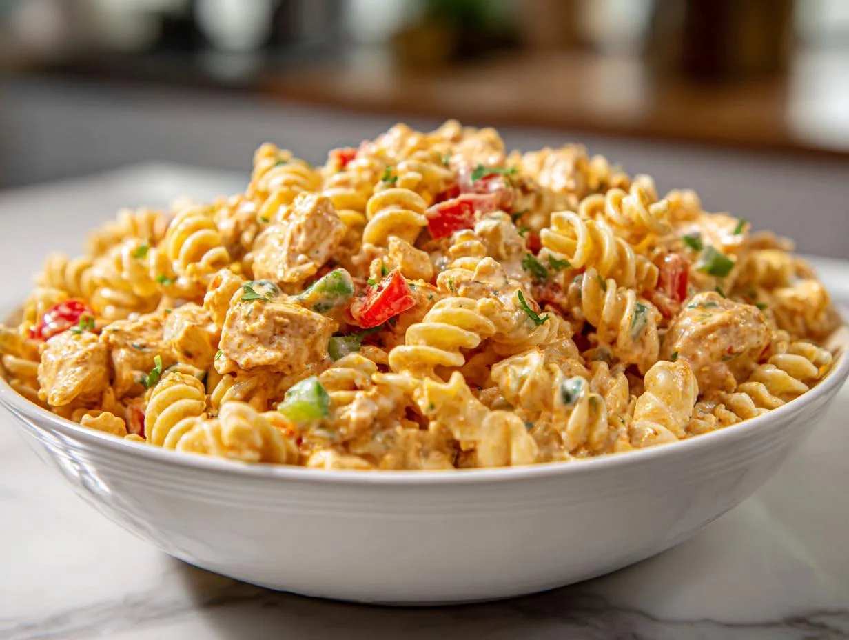 Creamy Buffalo Chicken Ranch Pasta Salad in 30 Minutes