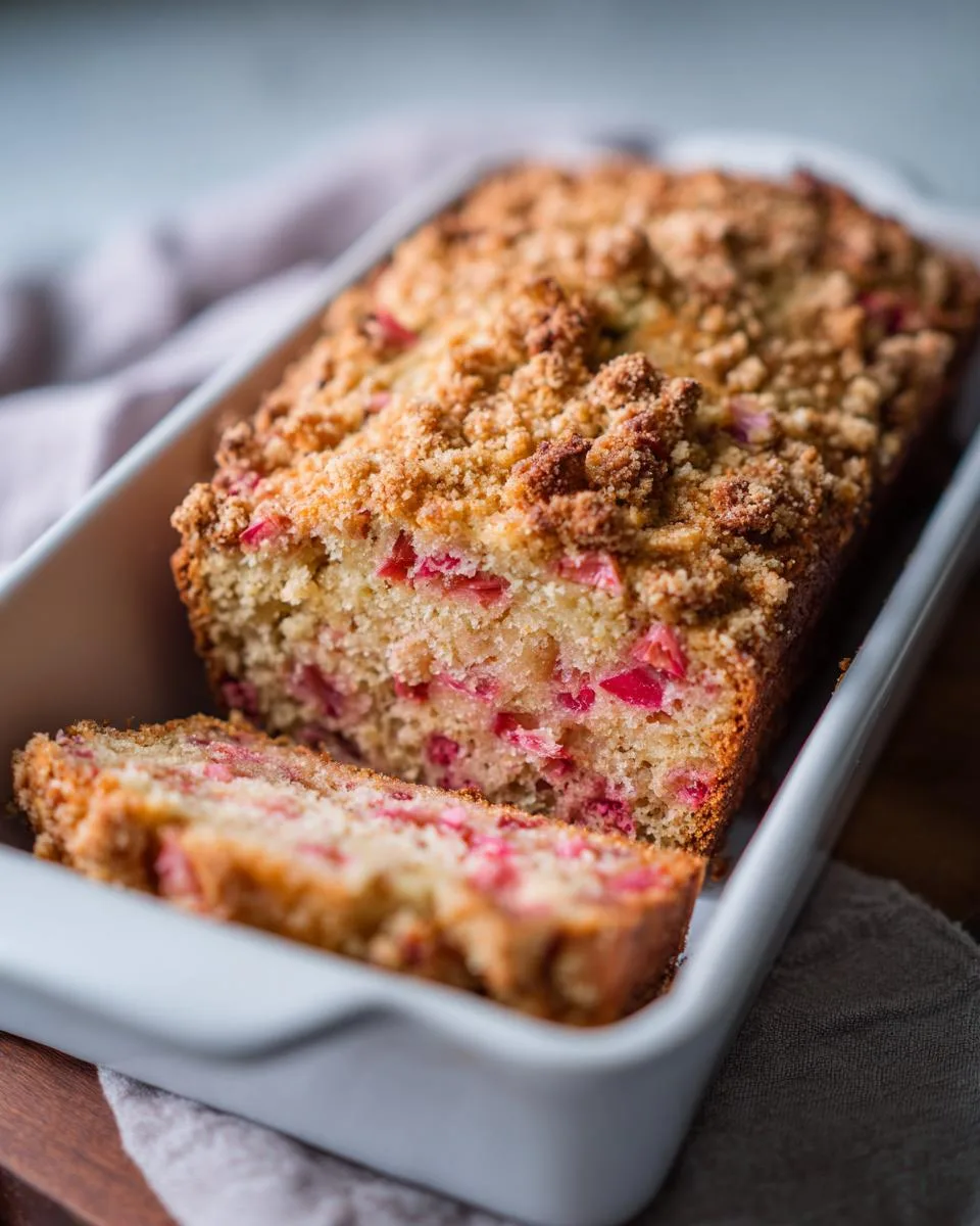 Buttermilk Rhubarb Bread Loaf - detail 3