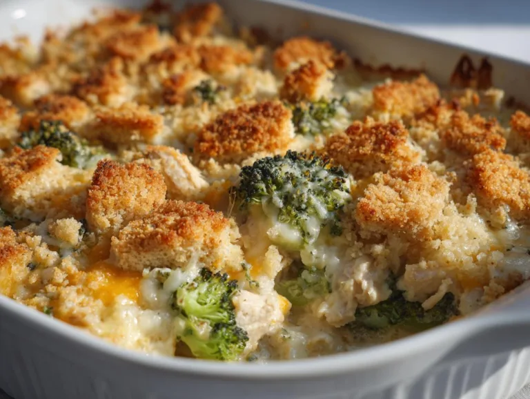 Cheesy Chicken Broccoli Rice Casserole