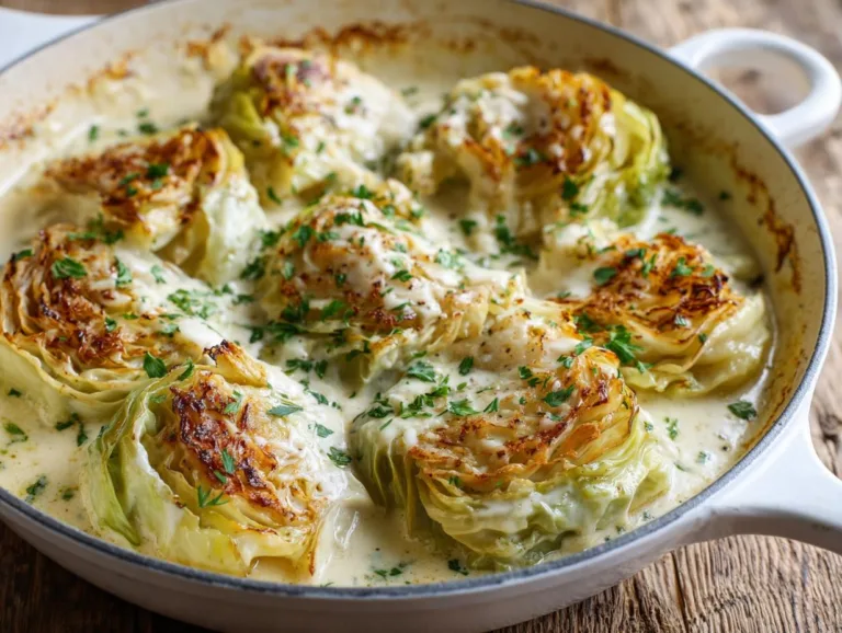 Cozy Creamy Garlic Parmesan Cabbage