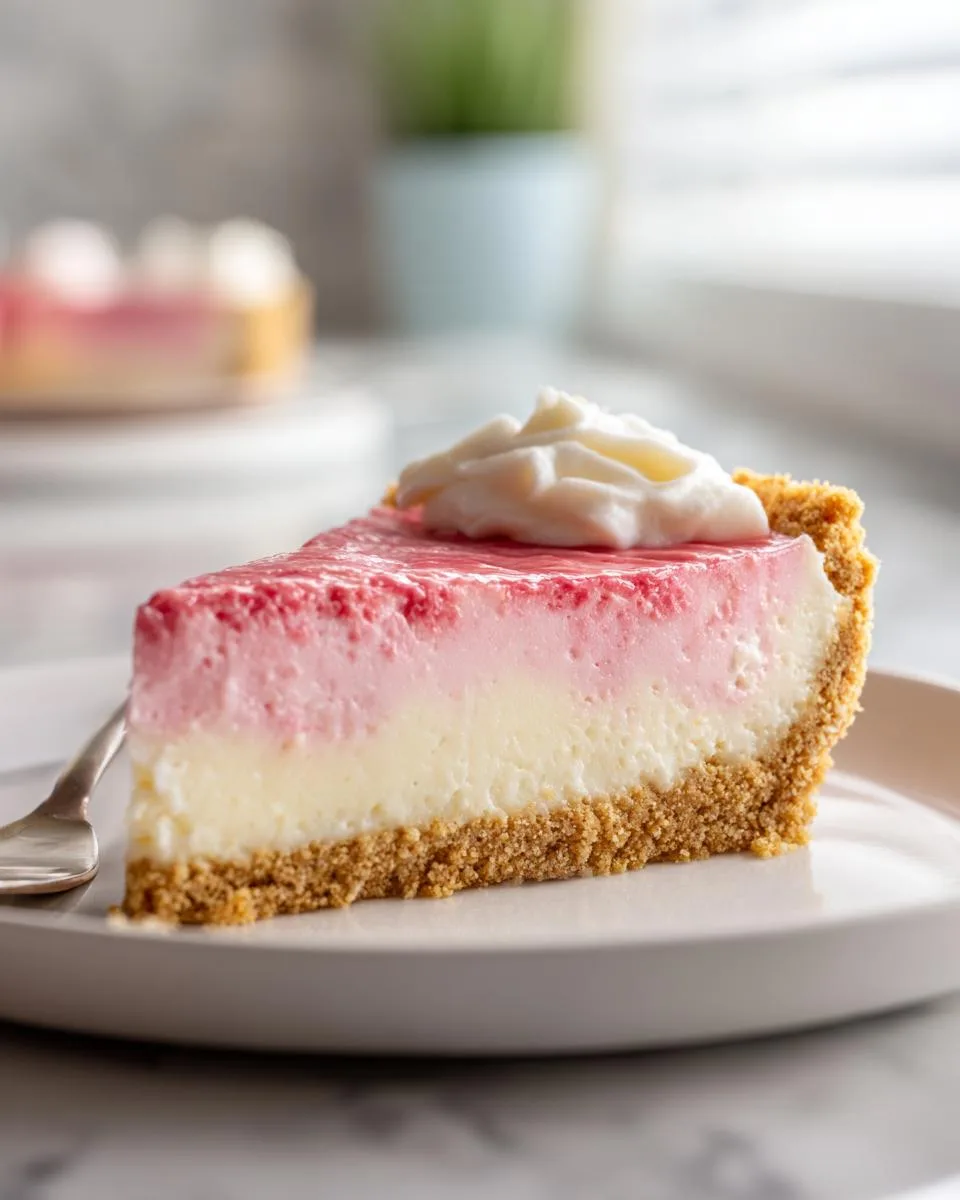 Creamy Rhubarb Cheesecake Dessert - detail 3