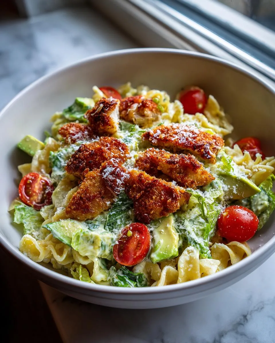 Crispy Chicken Caesar Pasta Bowl - detail 4