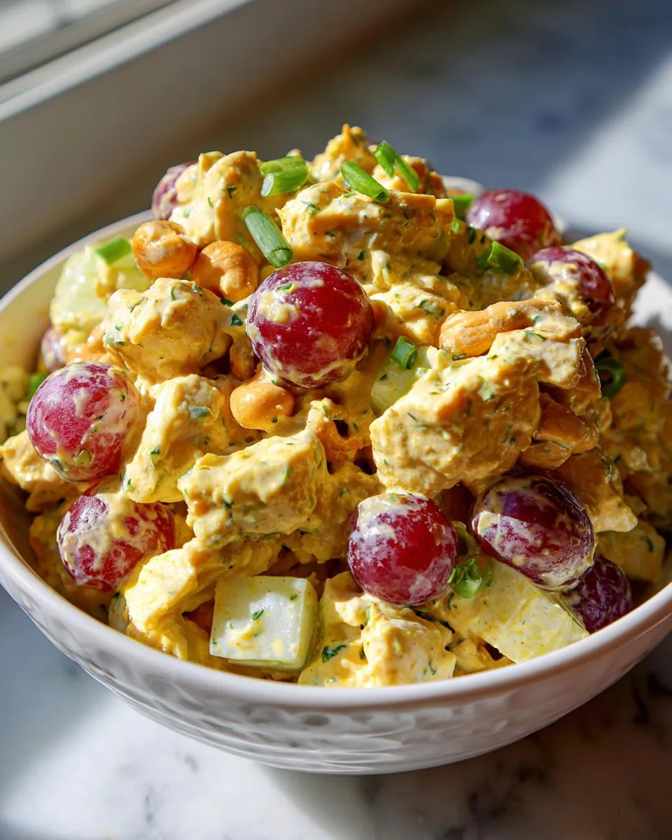Curry Cashew Grape Chicken Salad - detail 3