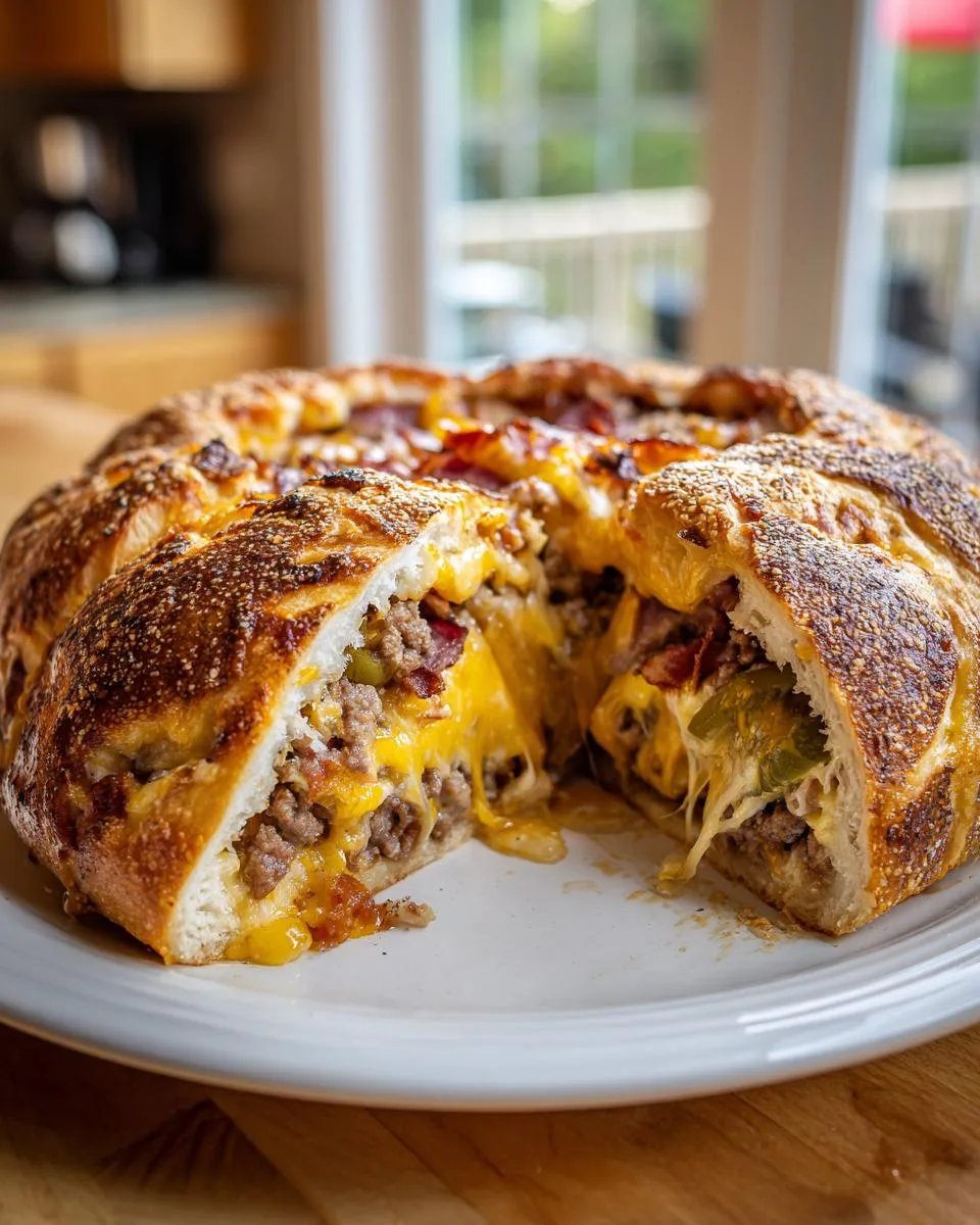 Easy Cheeseburger Garbage Bread - detail 3