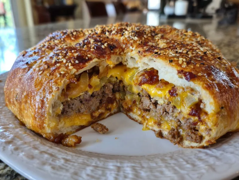 Easy Cheeseburger Garbage Bread