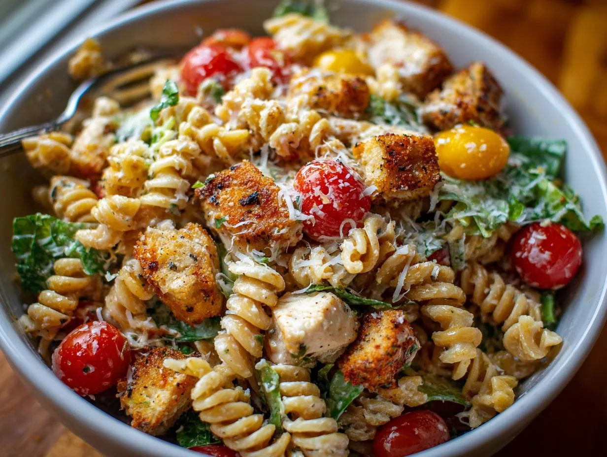 Easy Chicken Caesar Pasta Salad – Grandma Jo’s Secret