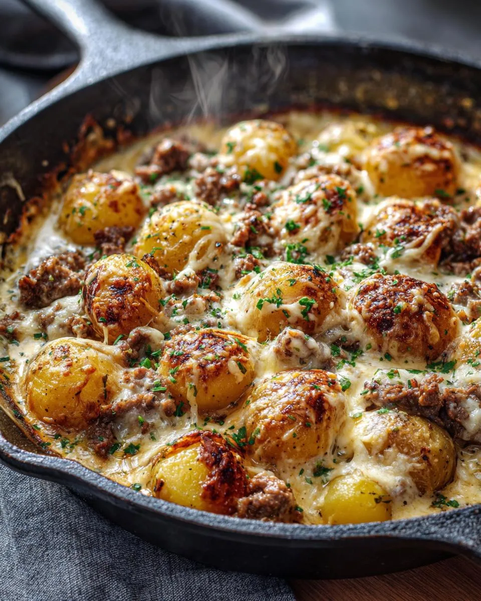 Easy One-Pan Creamy Meat & Potato Skillet - detail 3