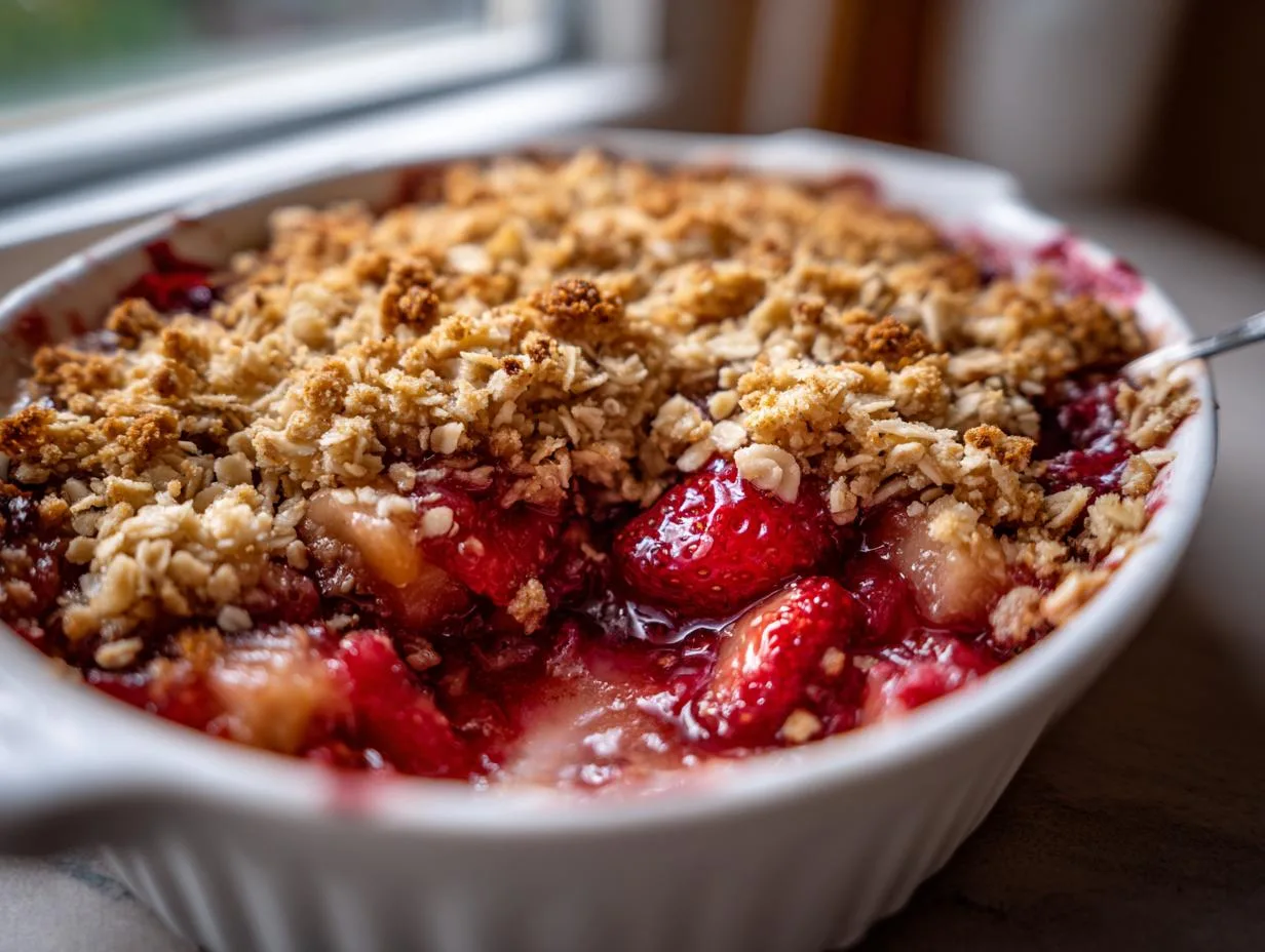 Easy Strawberry Rhubarb Crisp Recipe – Perfect Crunch