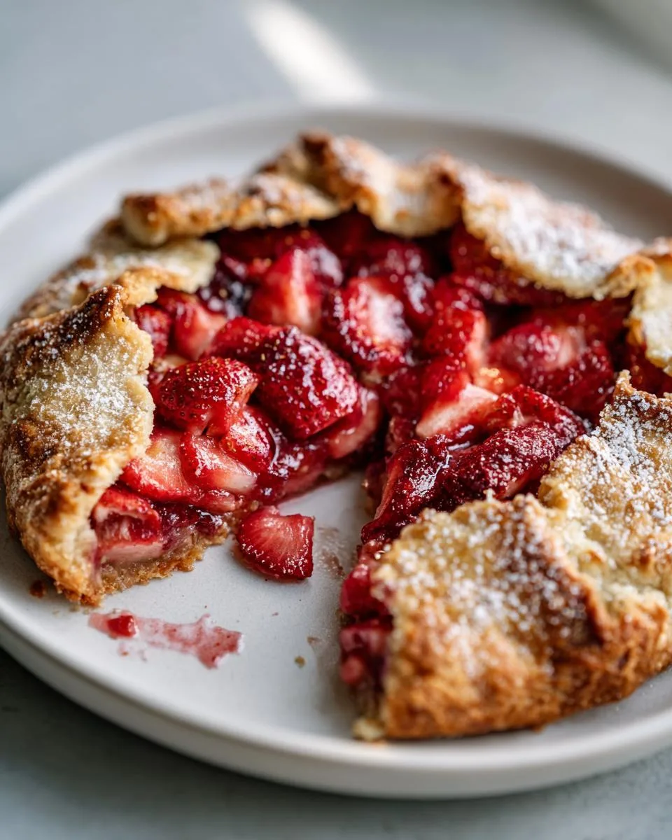 Easy Strawberry Rhubarb Galette - detail 3