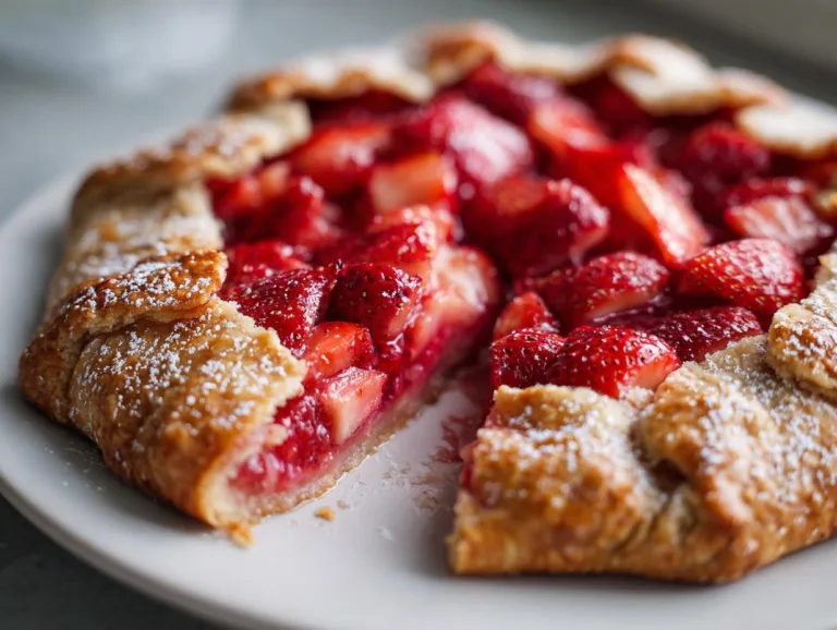 Easy Strawberry Rhubarb Galette