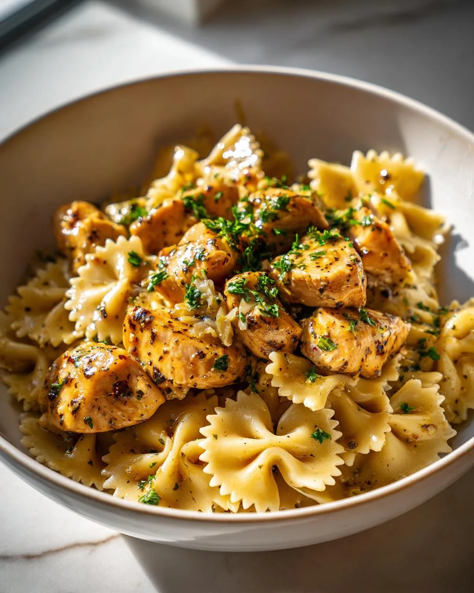 Garlic Butter Chicken with Bowtie Pasta - detail 3