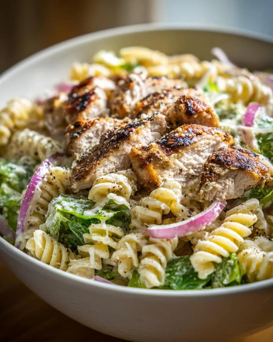 Grilled Chicken Caesar Pasta Salad - detail 2