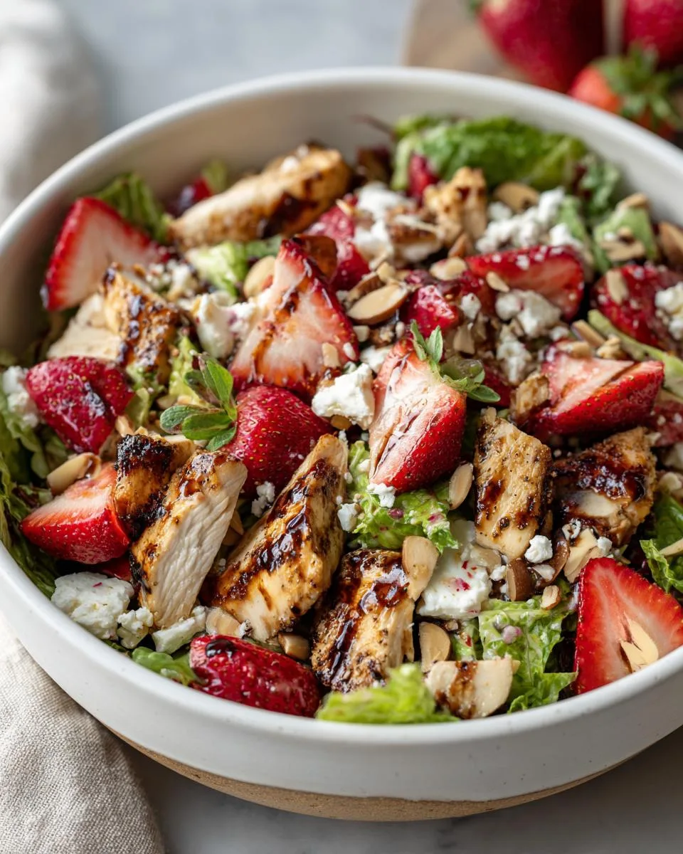 Grilled Strawberry Feta Chicken Salad - detail 3