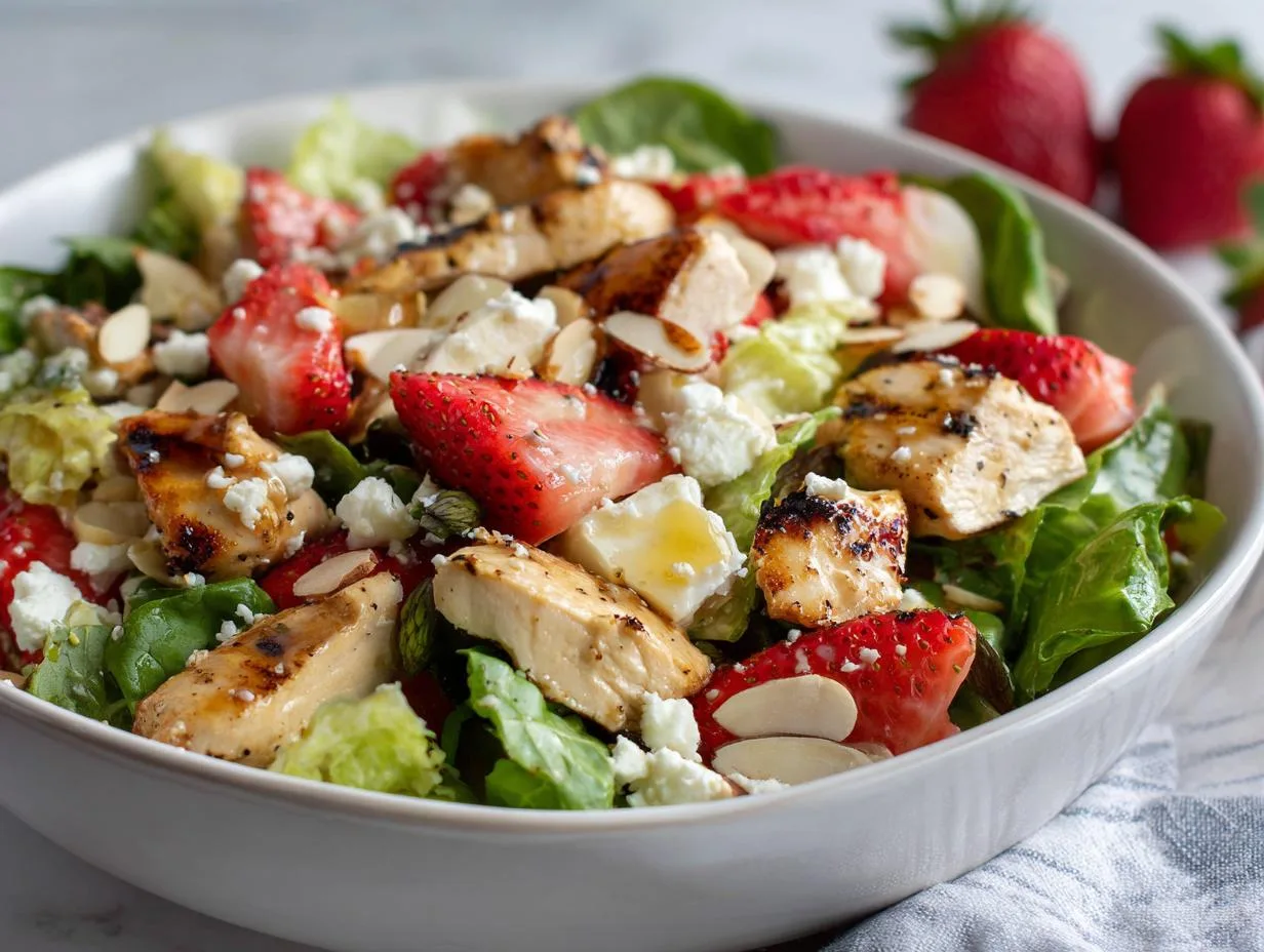 Grilled Strawberry Feta Chicken Salad: Summer Delight