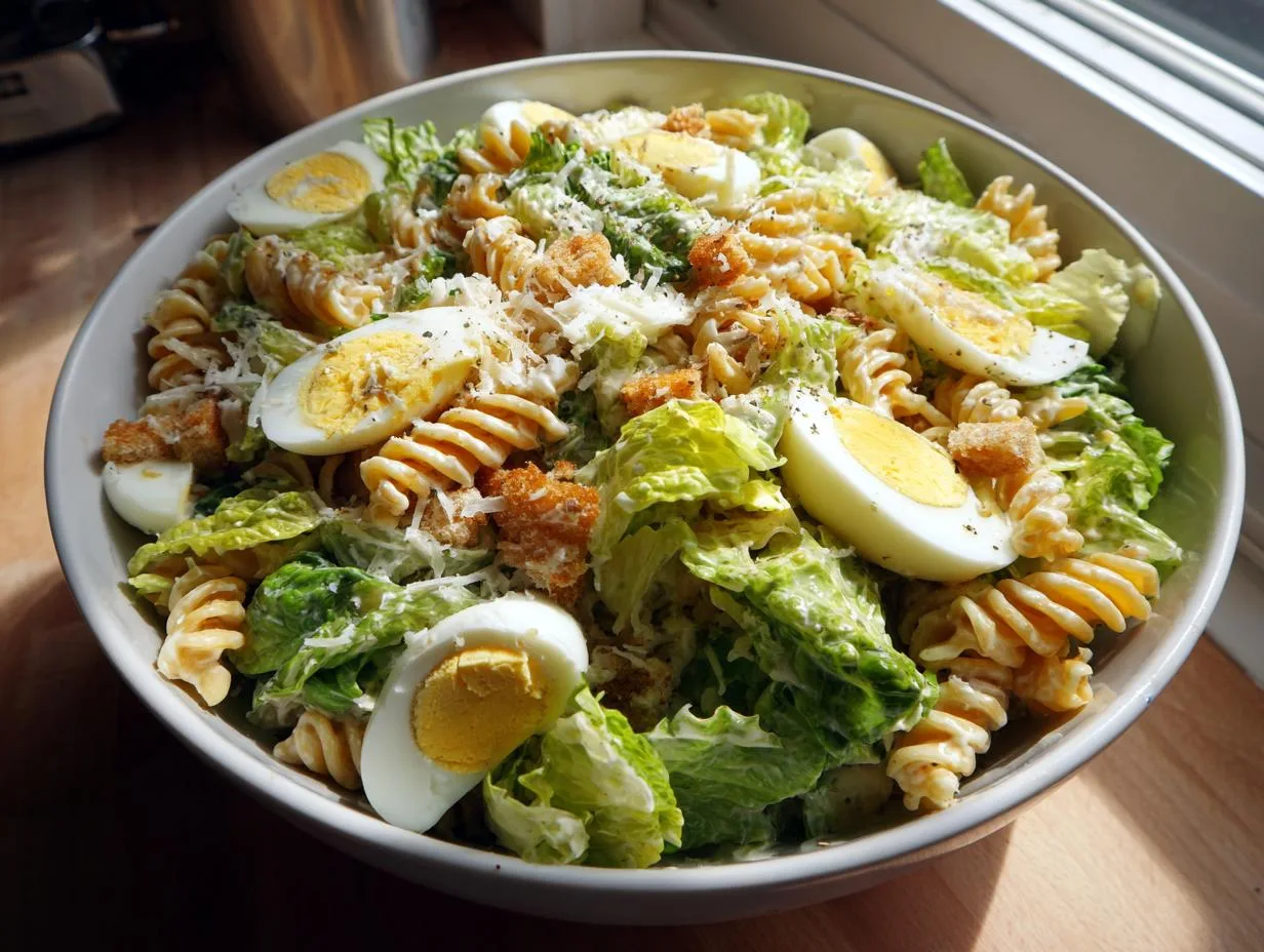 Healthy Creamy Caesar Pasta Salad: Comfort Food Magic