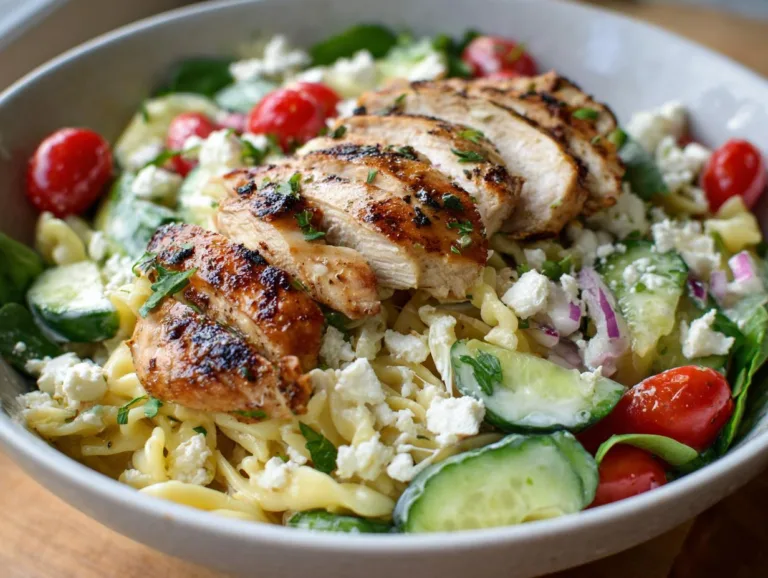 High Protein Chicken Pasta Salad
