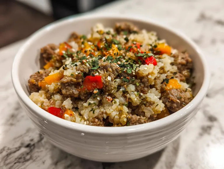 Keto Beef Cauliflower Rice