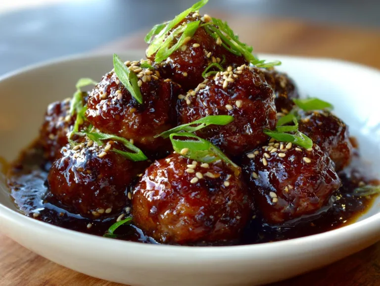 Korean Barbecue Beef Meatballs