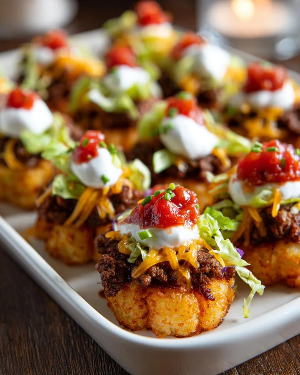 Loaded Tater Tot Taco Cups - detail 3