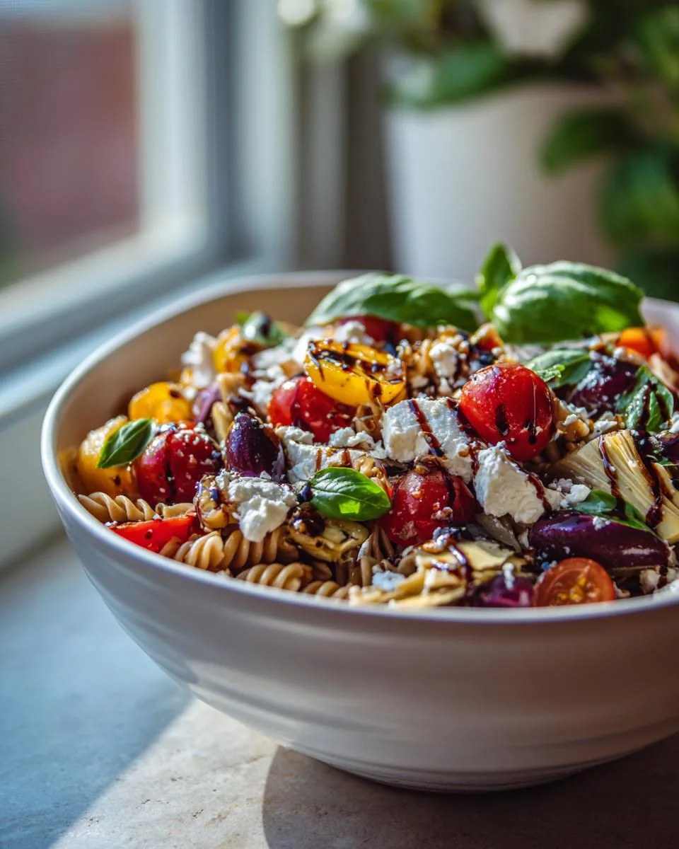 Mediterranean Feta Pasta Salad Bowl - detail 3