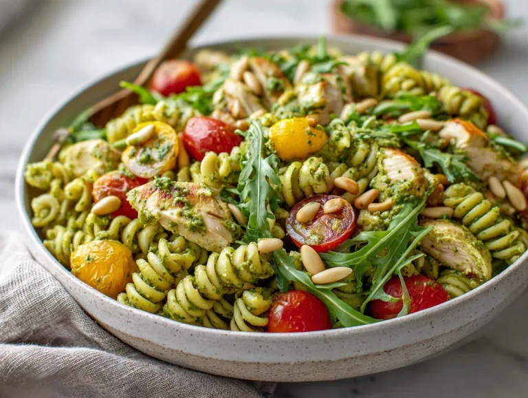 Pesto Chicken Pasta Salad Bowl