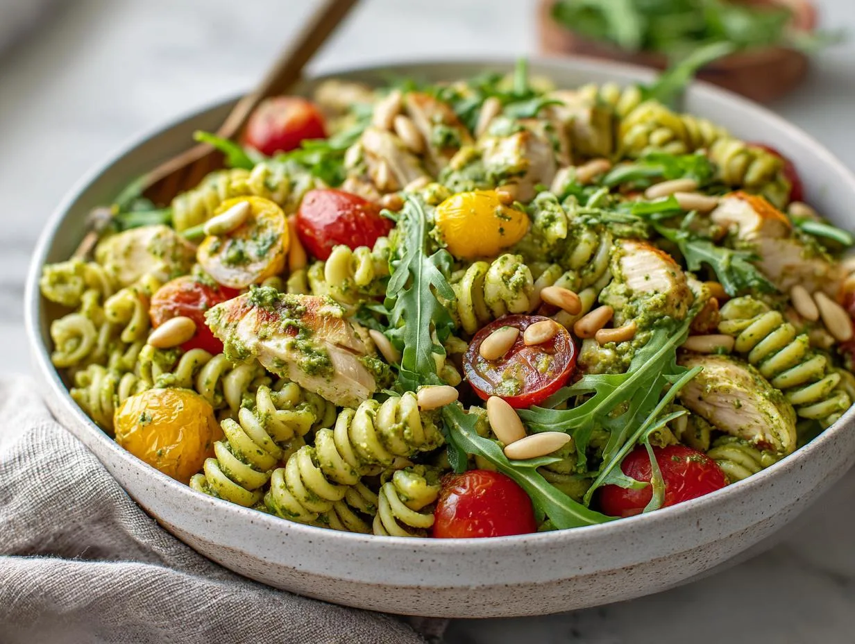 Grandma Jo’s 30-Minute Pesto Chicken Pasta Salad Bowl Bliss