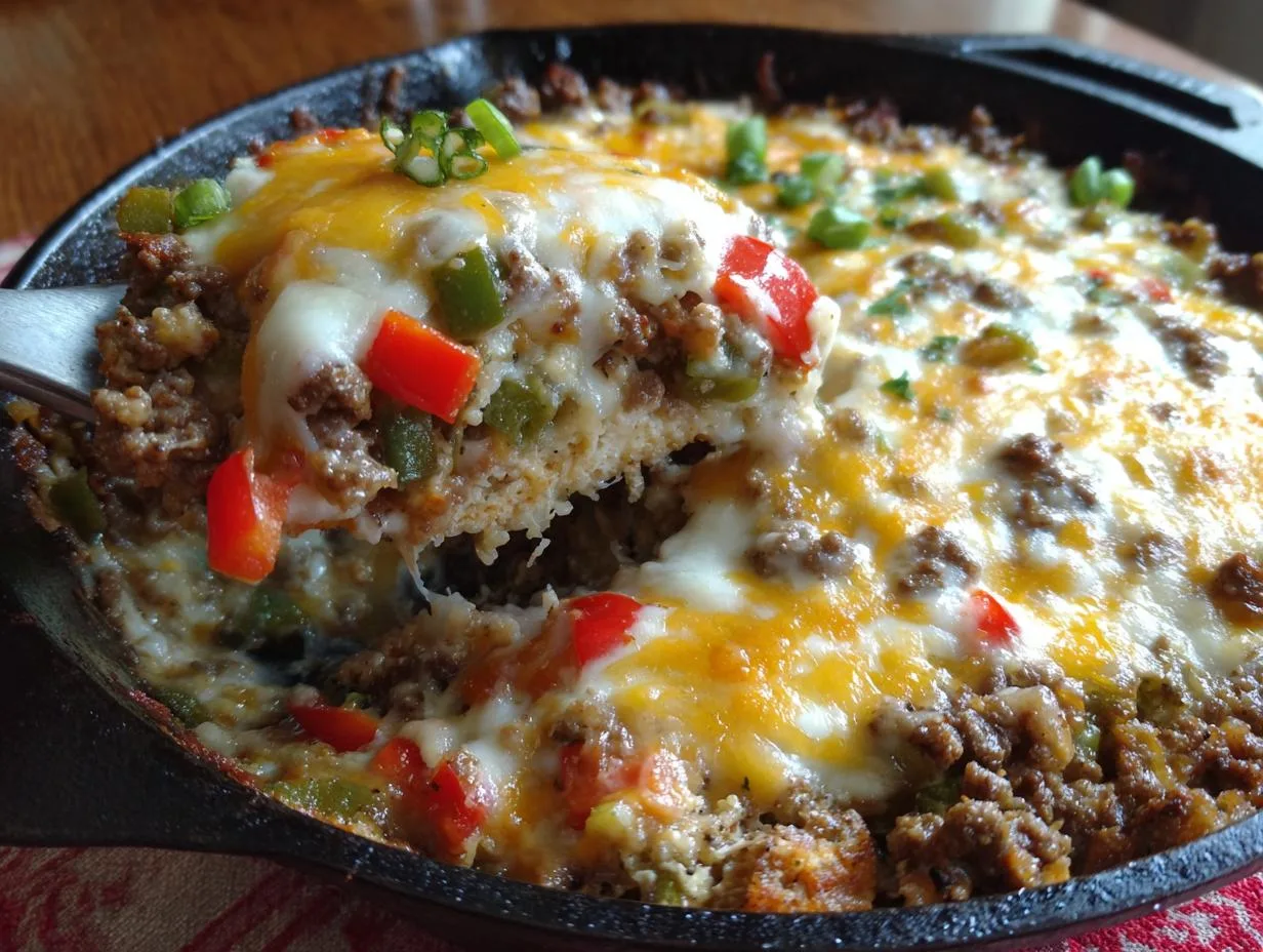 Irresistible 40-Minute Philly Cheesesteak Casserole Recipe