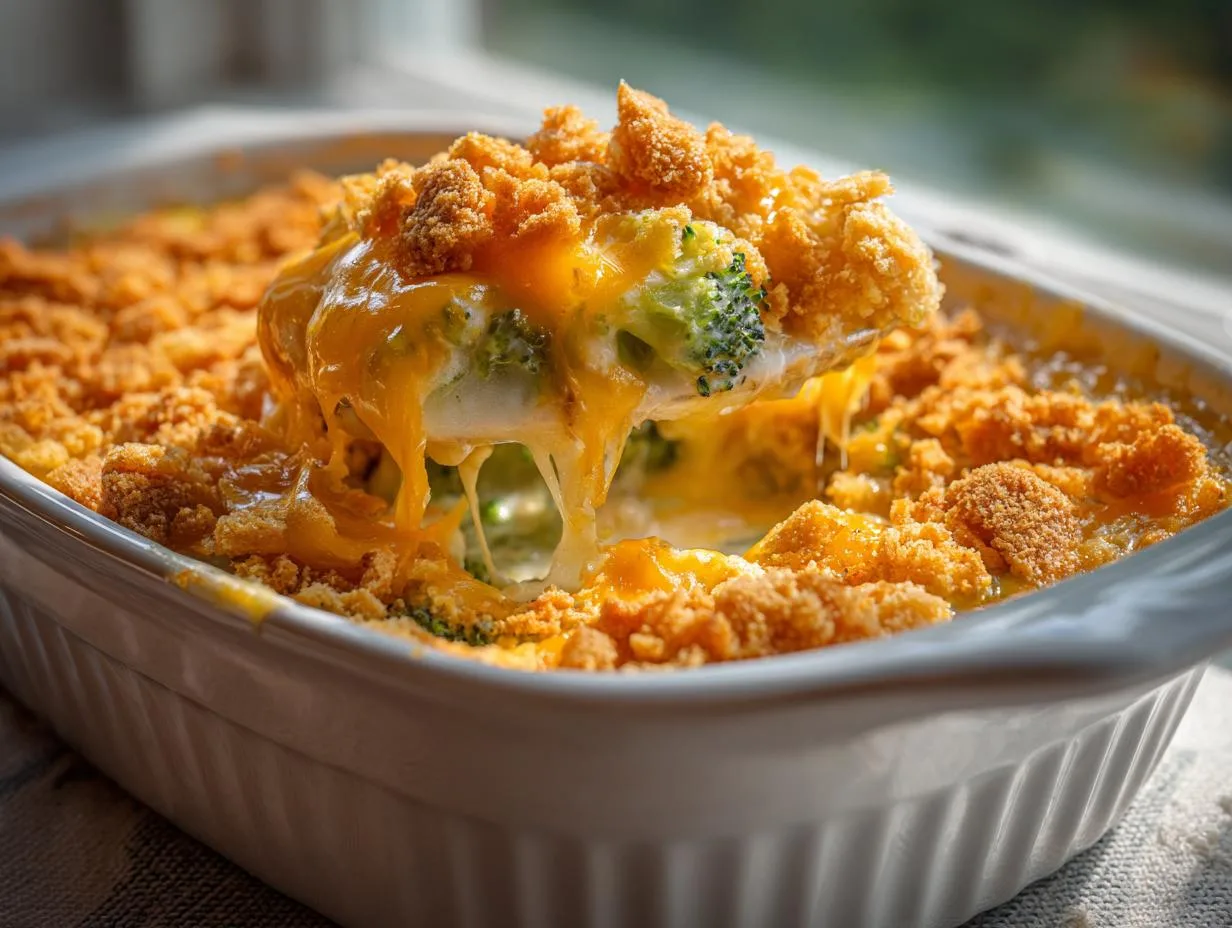 Creamy Slow-Cooker Broccoli Casserole Recipe for 6