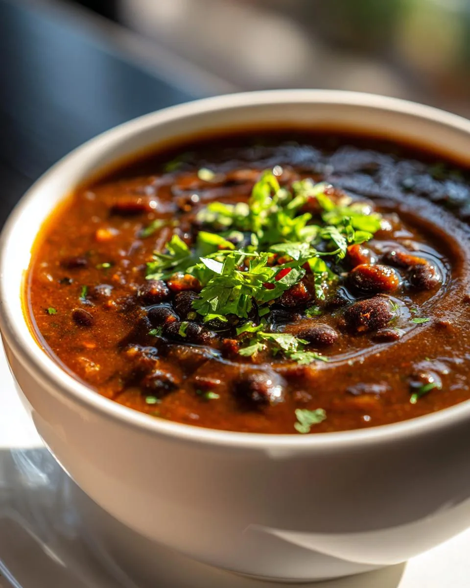 Spicy Black Bean Soup - detail 3