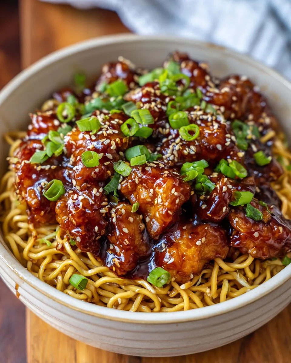 Sticky Garlic Chicken Noodles Easy Weeknight Dinner - detail 2