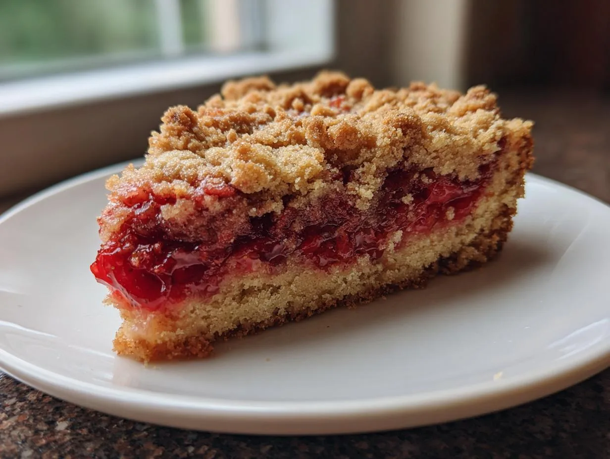 Grandma Jo’s Heavenly Strawberry Rhubarb Coffee Cake Recipe