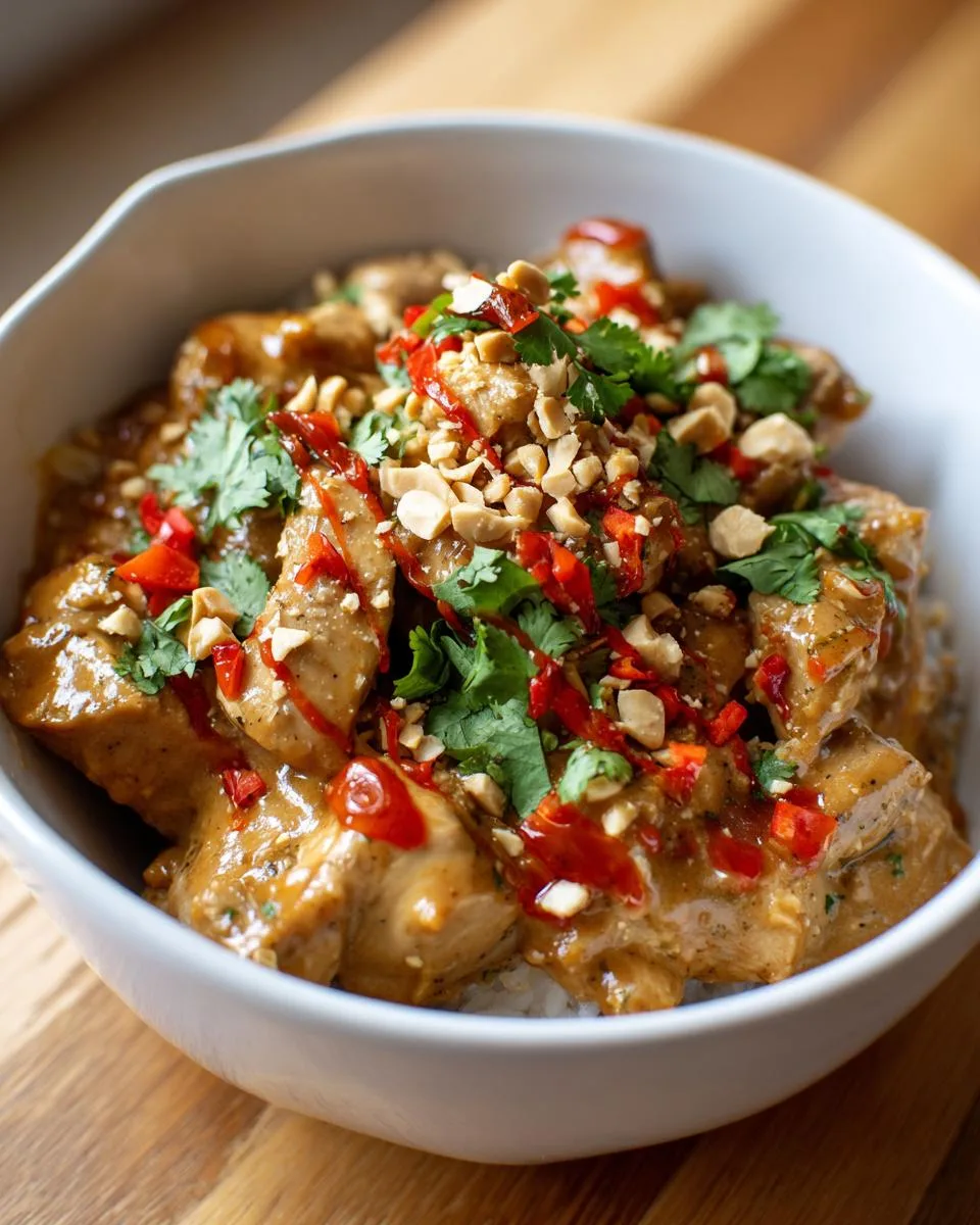 Thai Peanut Chicken Crockpot - detail 3