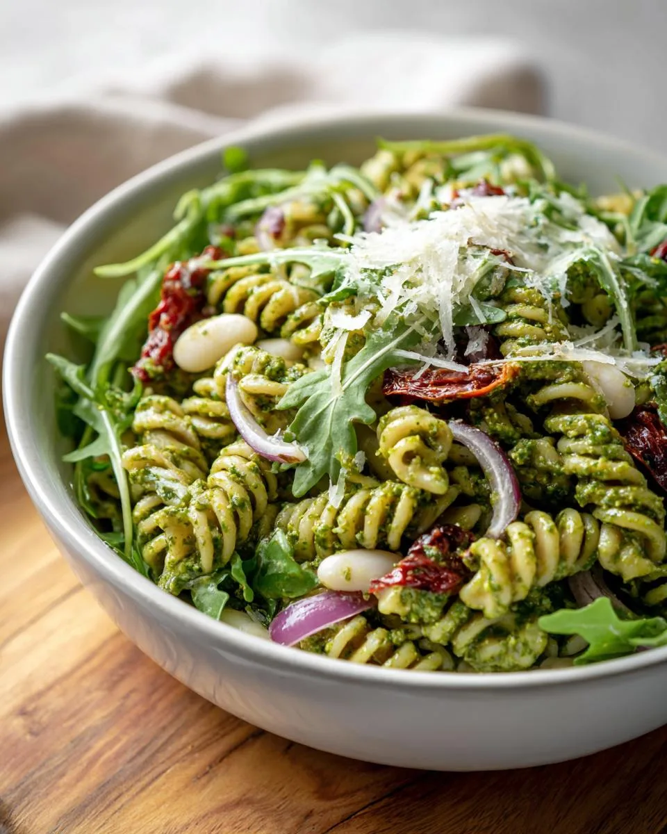 Arugula Lemon Pesto Pasta Salad - detail 1