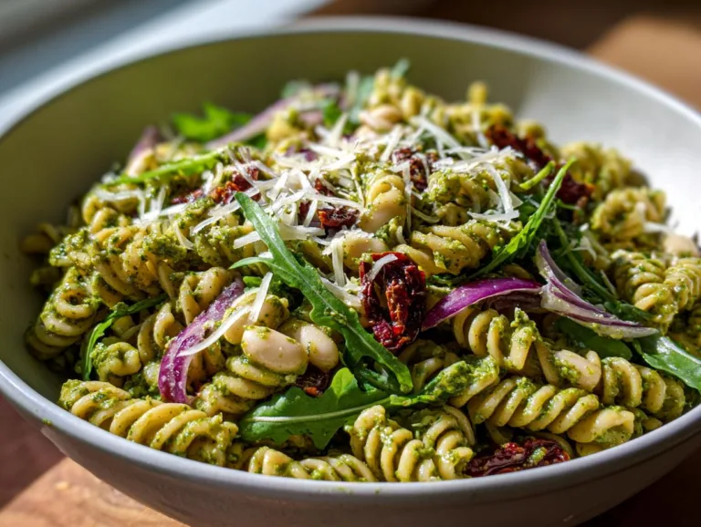 Arugula Lemon Pesto Pasta Salad
