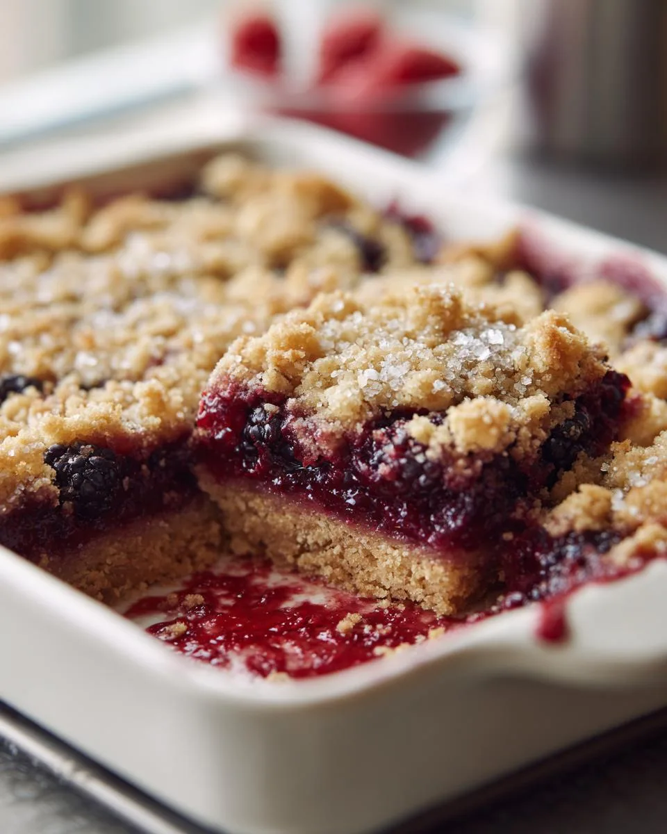 Black Raspberry Crumble Bars - detail 1