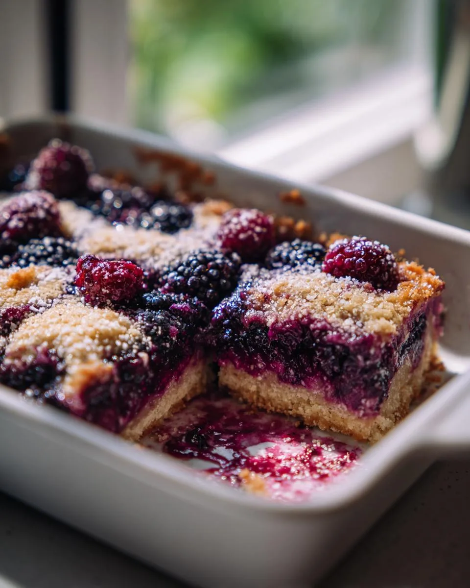 Black Raspberry Crumble Bars - detail 2