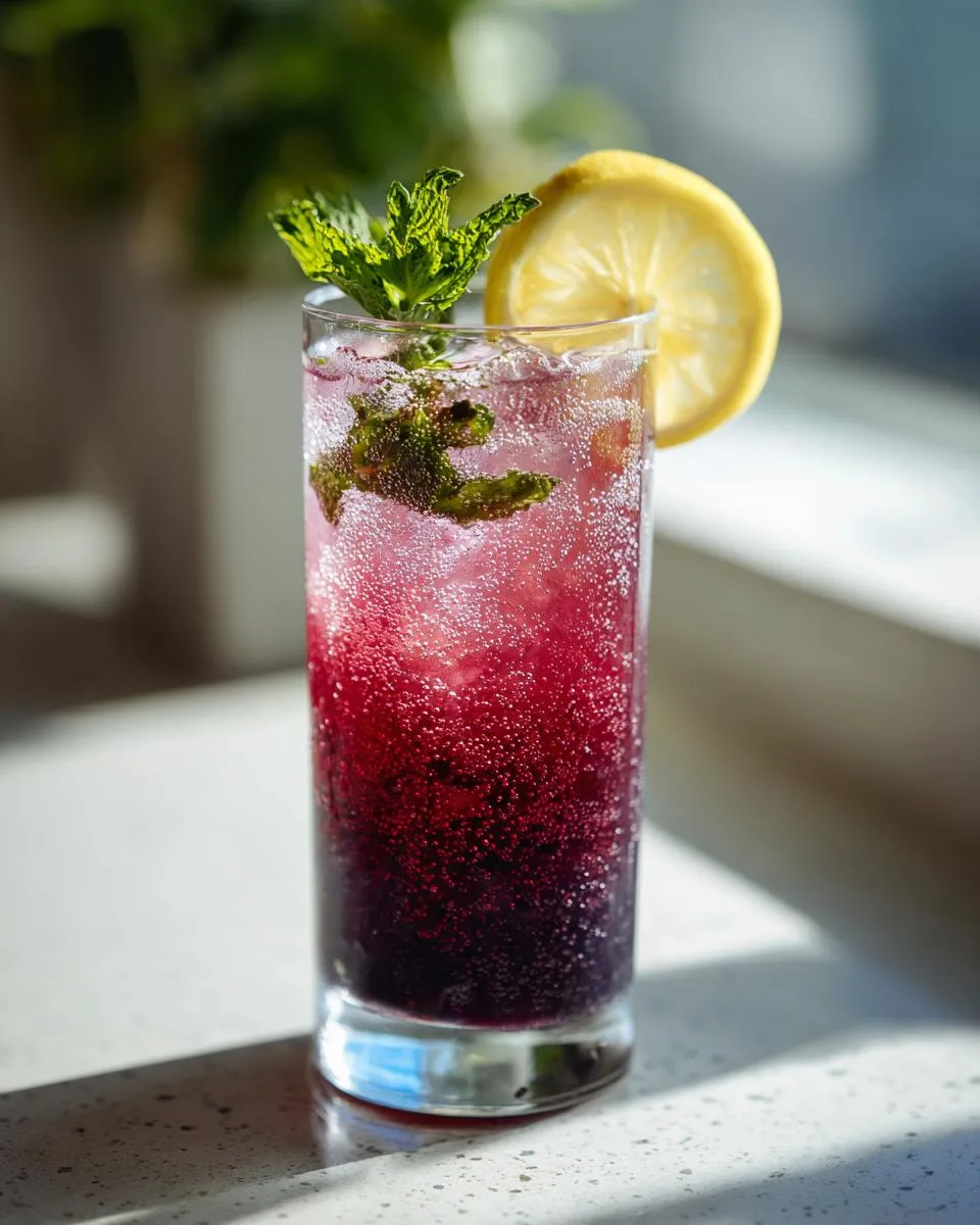 Black Raspberry Lemonade Mocktail - detail 3