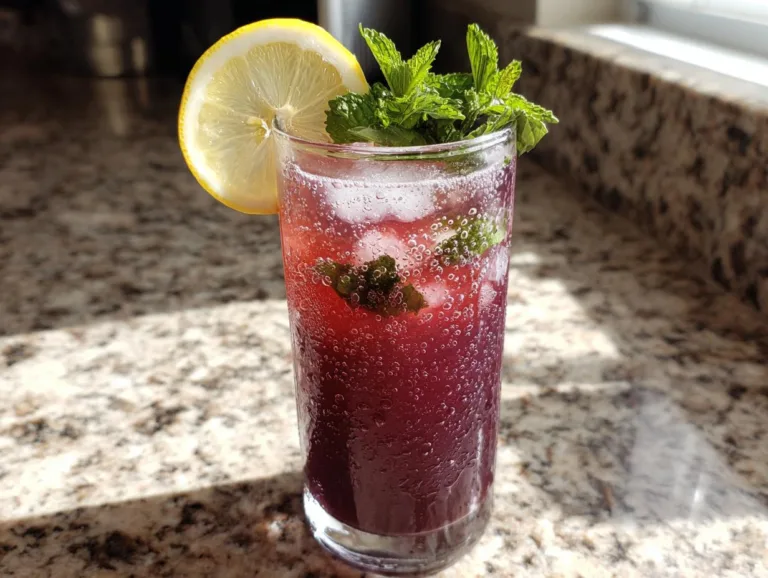 Black Raspberry Lemonade Mocktail