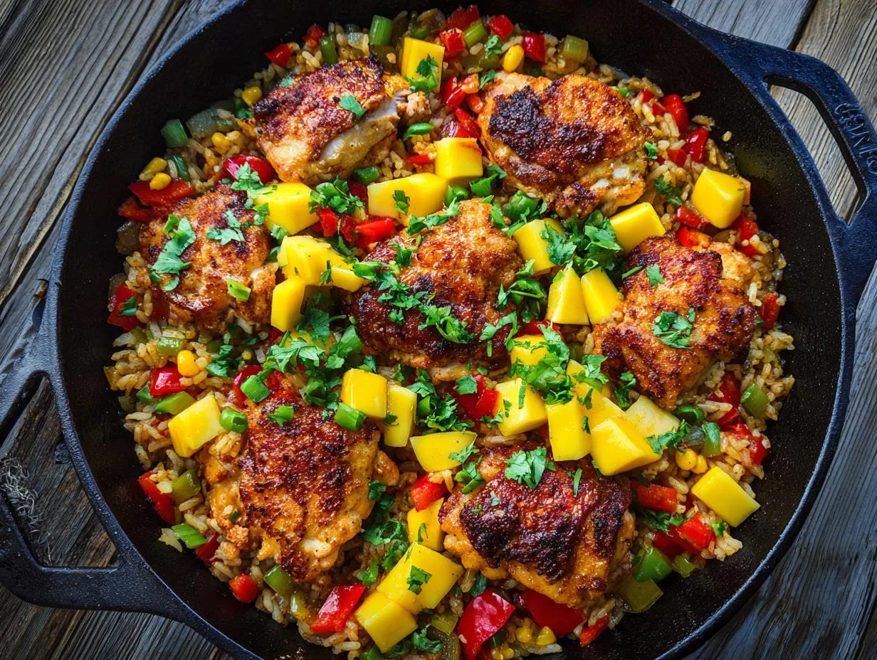 Mouthwatering Cajun Chicken Rice Skillet in Just 30 Minutes