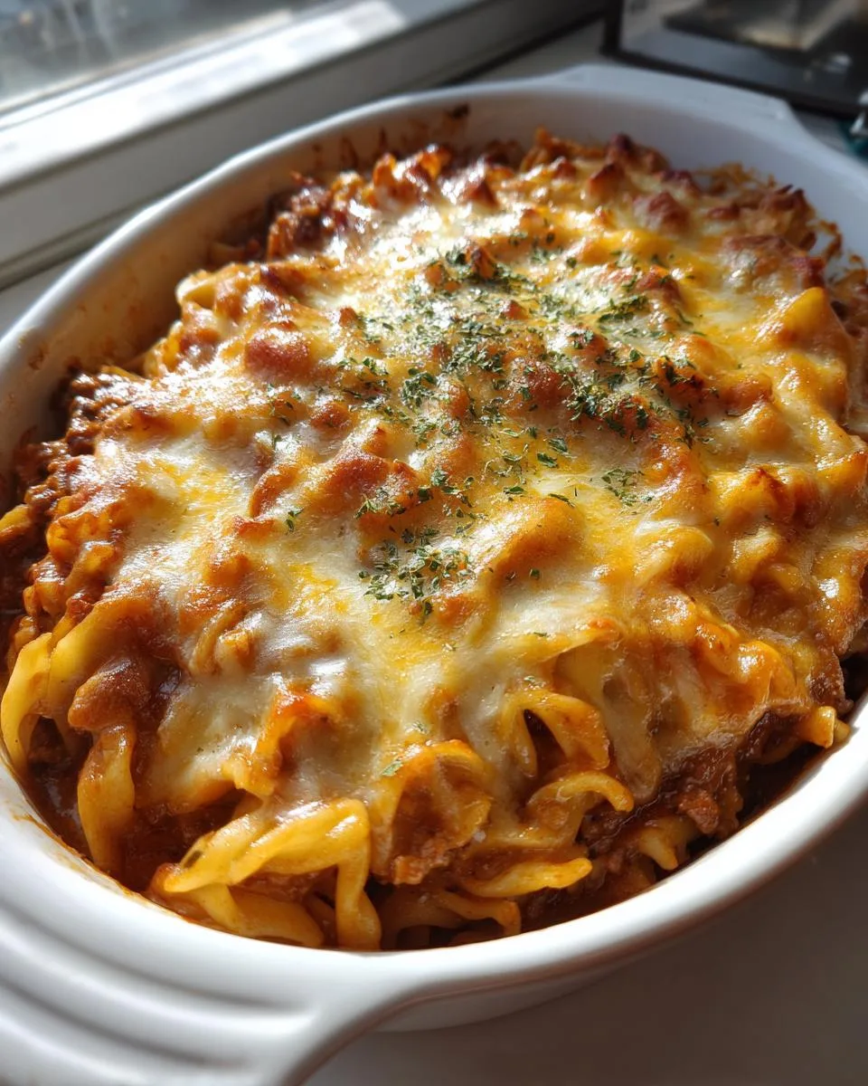 Cheesy Beef Noodle Casserole - detail 2