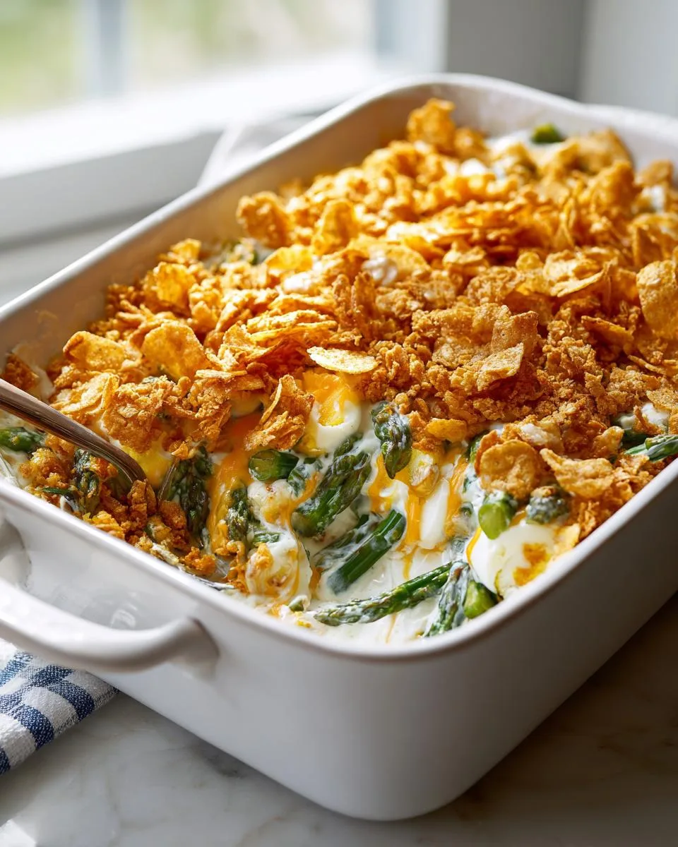 Cheesy Cracker-Topped Asparagus Casserole - detail 1