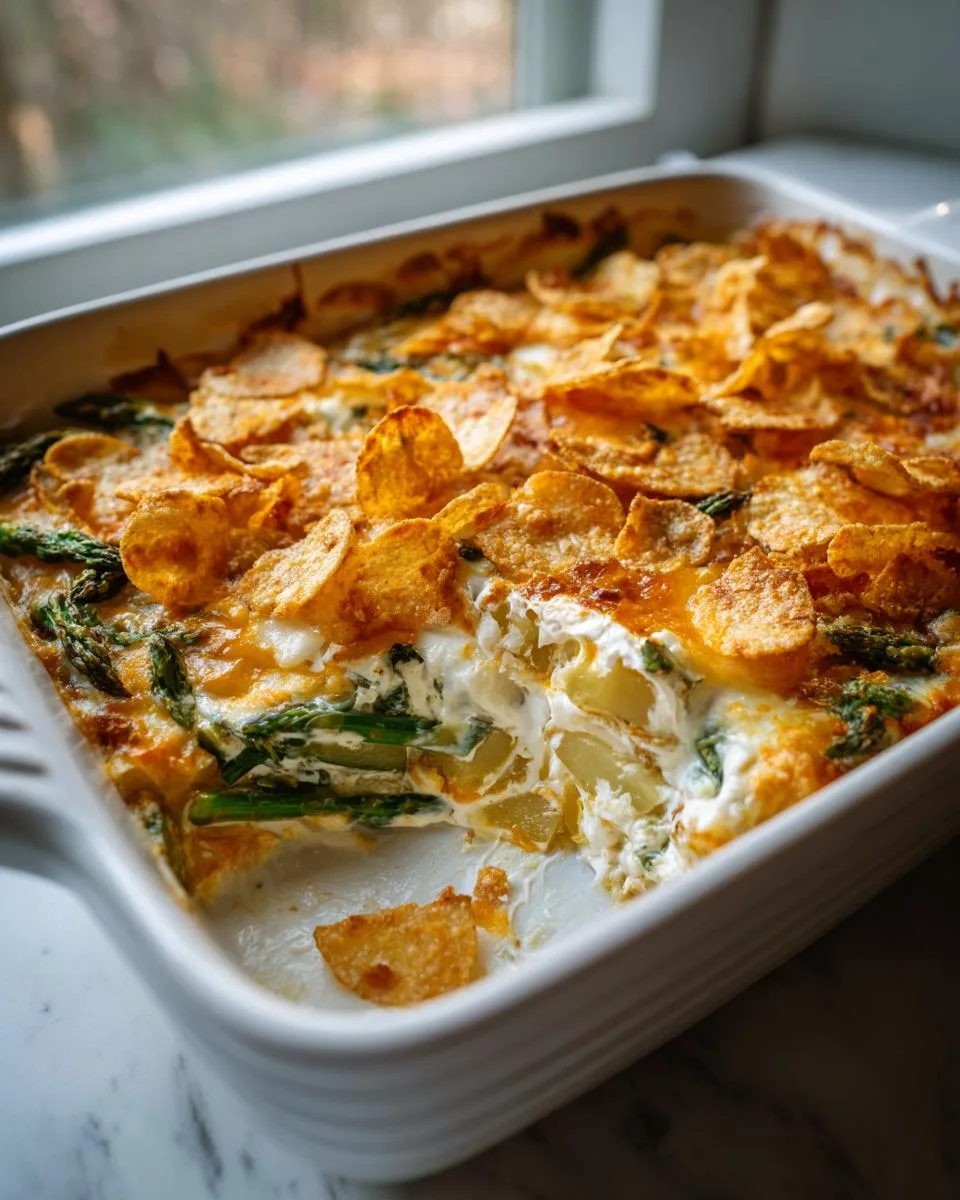 Cheesy Cracker-Topped Asparagus Casserole - detail 2