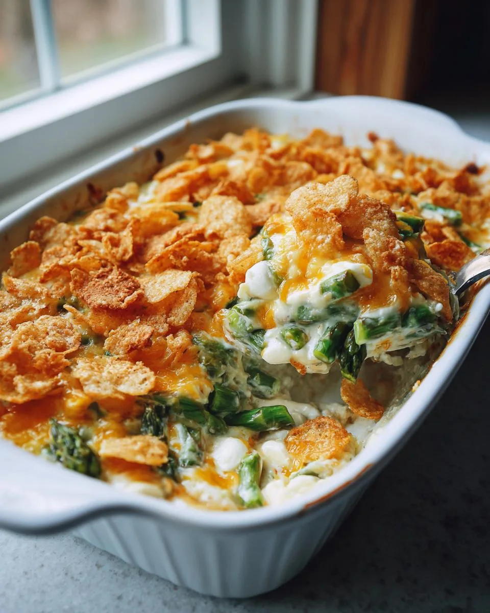 Cheesy Cracker-Topped Asparagus Casserole - detail 3