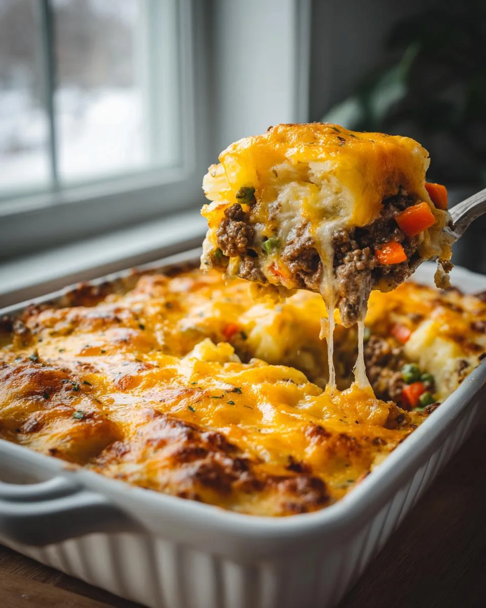 Cheesy Ground Beef Potato Casserole - detail 3